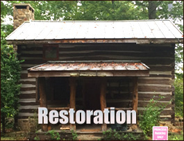 Historic Log Cabin Restoration  Landis, North Carolina