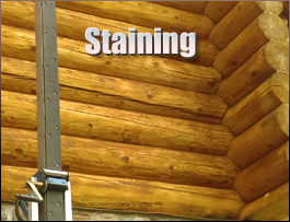  Landis, North Carolina Log Home Staining